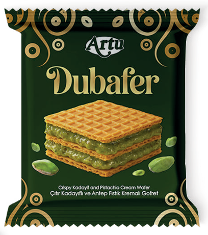 Crispy Kadayif and Pistachio Cream Wafer